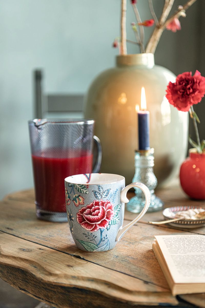 Flower Festival Set/2 Mugs XL Light Blue