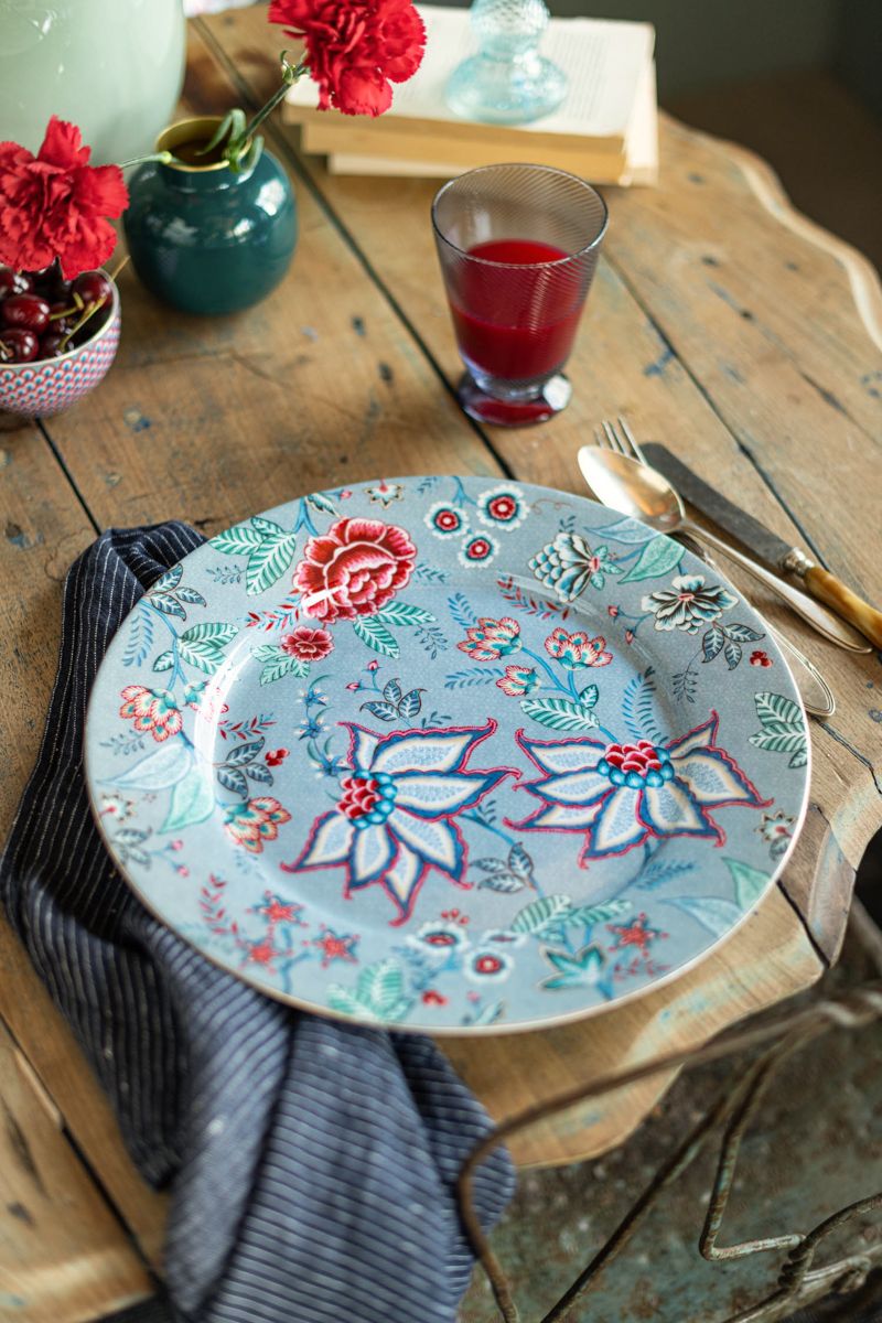 Flower Festival Underplate Light Blue 32 cm