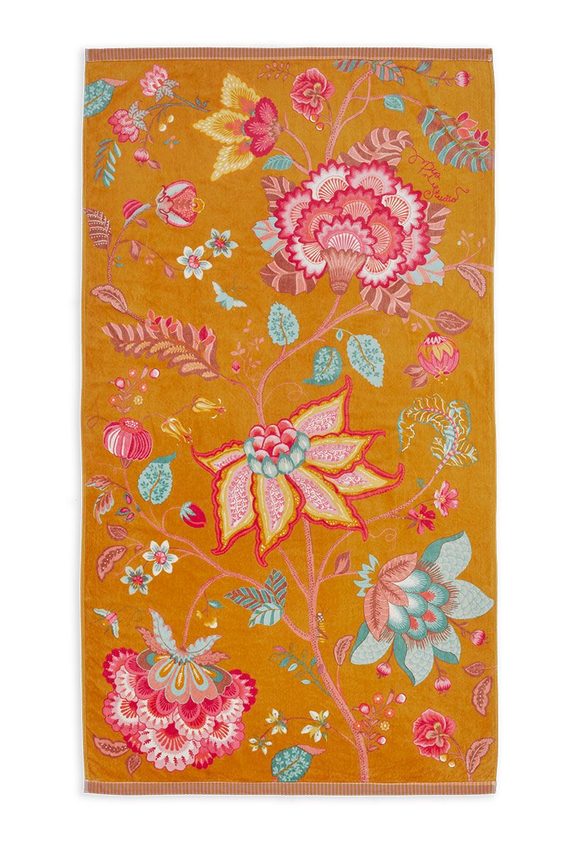 Beach Towel Pip Flowers Yellow