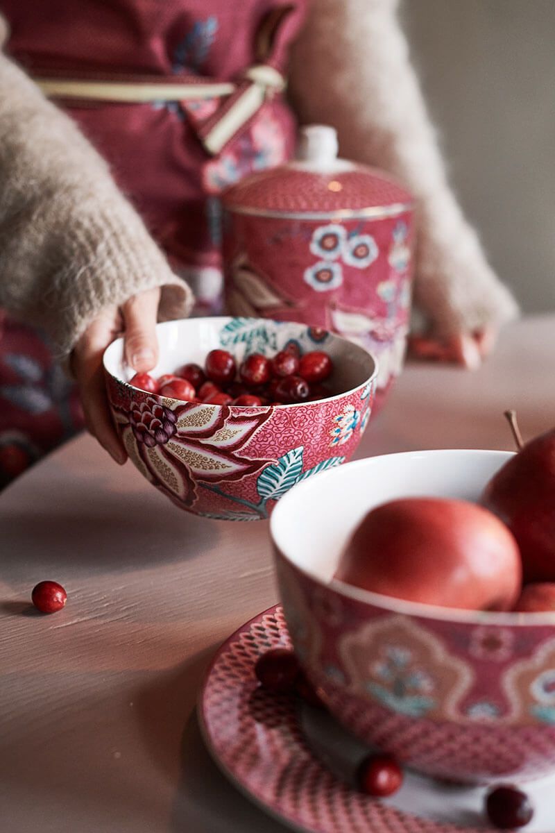 Flower Festival Bowl Dark Pink 15 cm