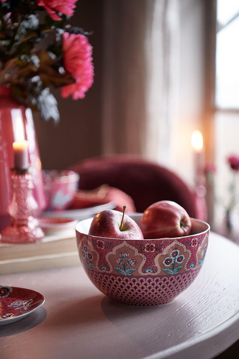 Flower Festival Bowl Dark Pink 18 cm