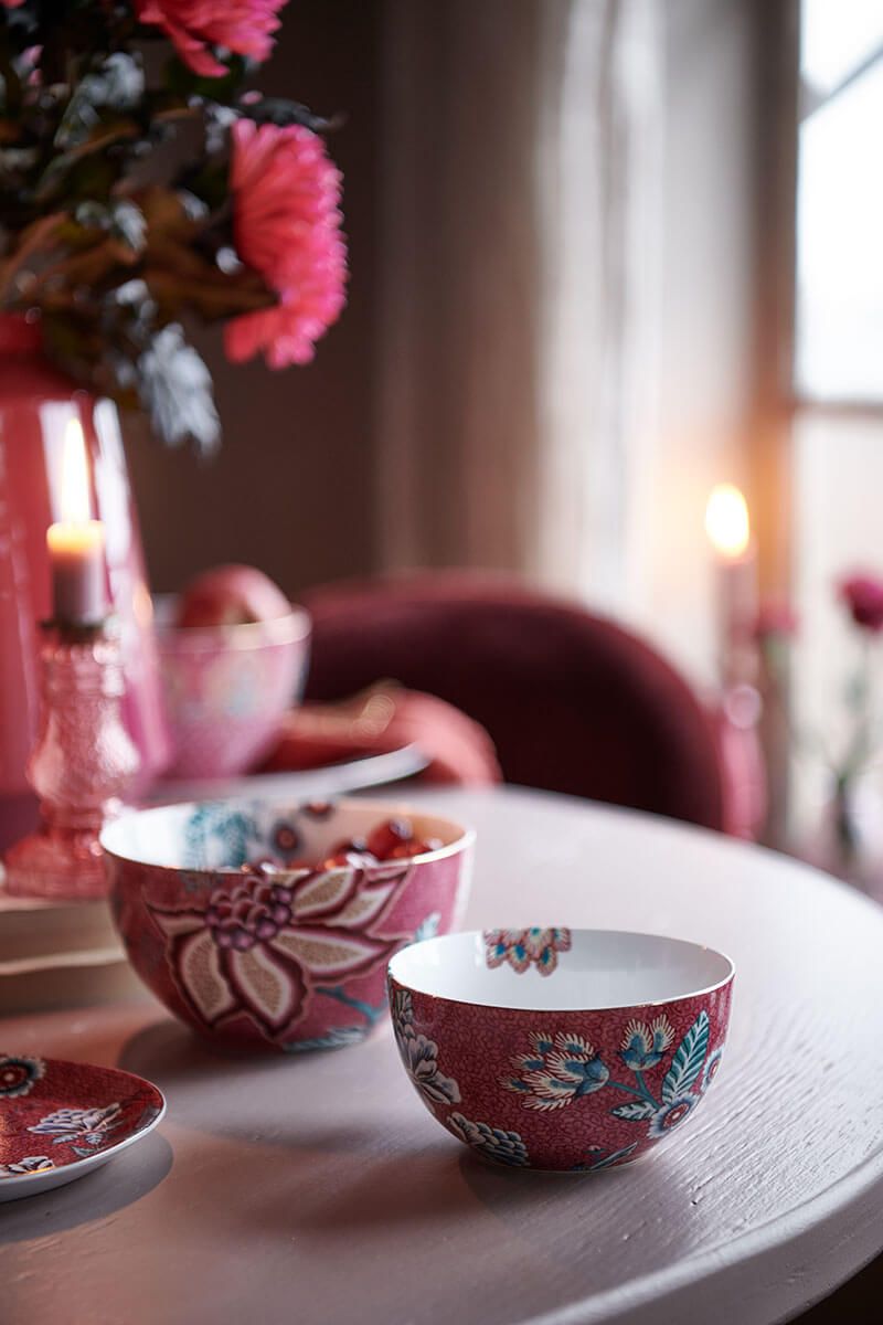 Flower Festival Bowl Dark Pink 12 cm