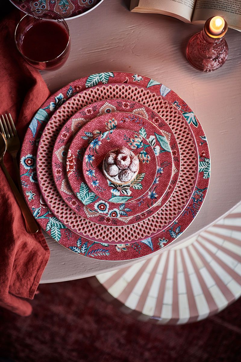 Flower Festival Petit Four Dark Pink 12cm