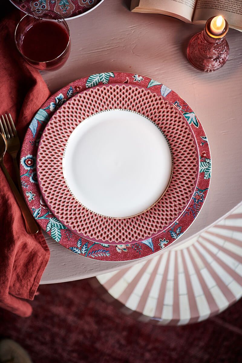 Assiette plate Rose