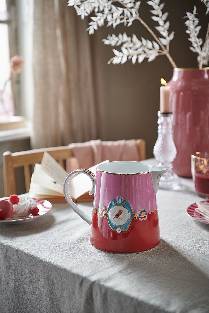 Love Birds Jug Large Red/Pink 