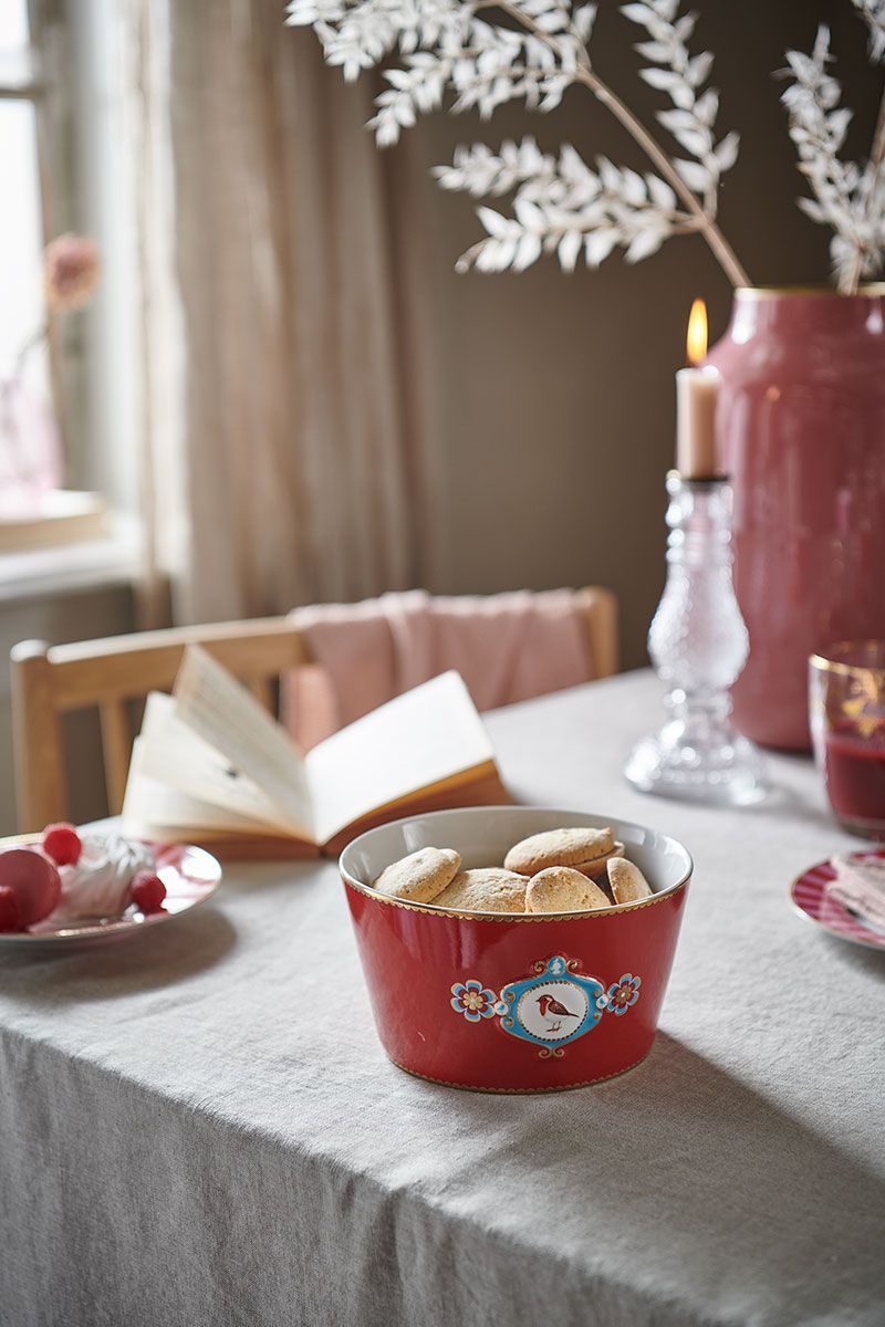 Love Birds Kom Rood 20 cm