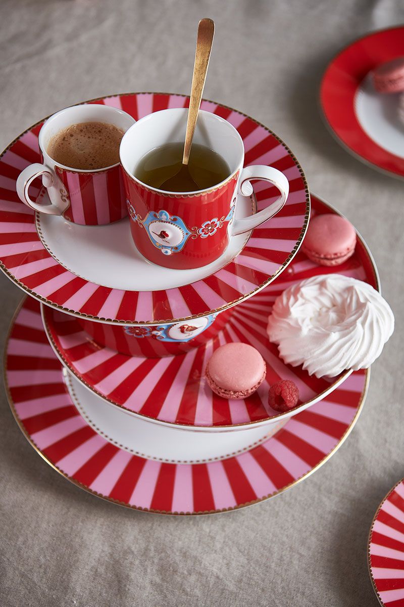 Love Birds Breakfast Set/7 Red/Pink