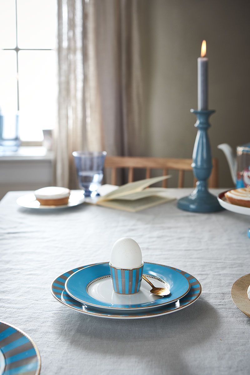 Love Birds Eierbecher Blau/Khaki