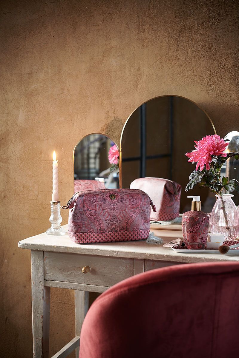 Cosmetic Purse Medium Kyoto Festival Dark Pink