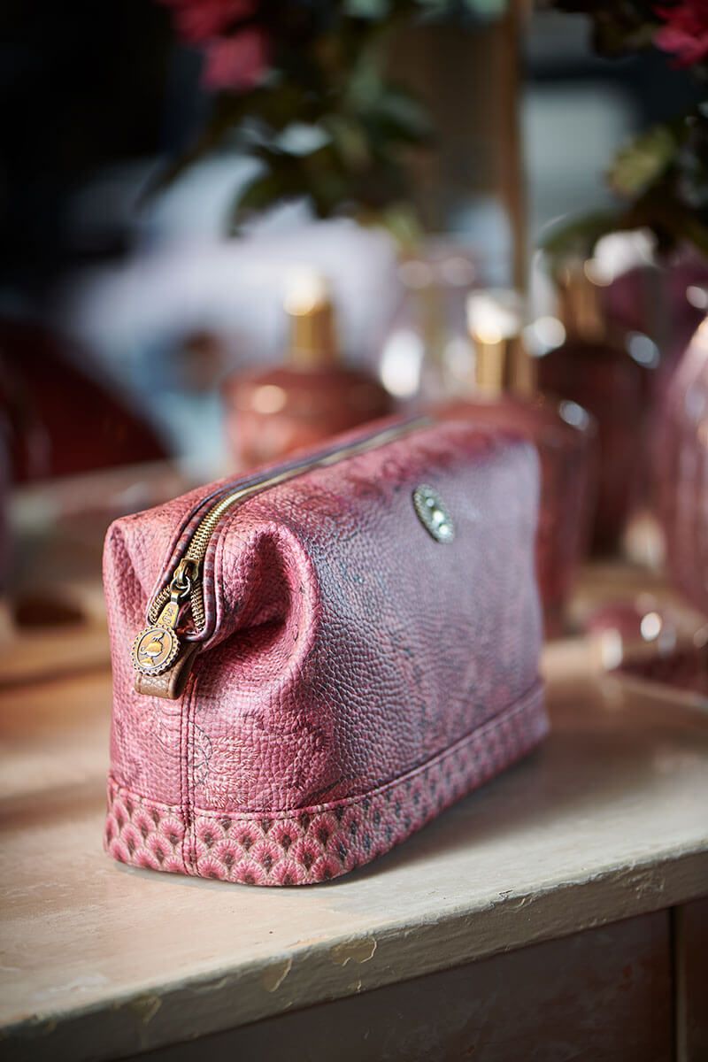 Cosmetic Purse Medium Kyoto Festival Dark Pink