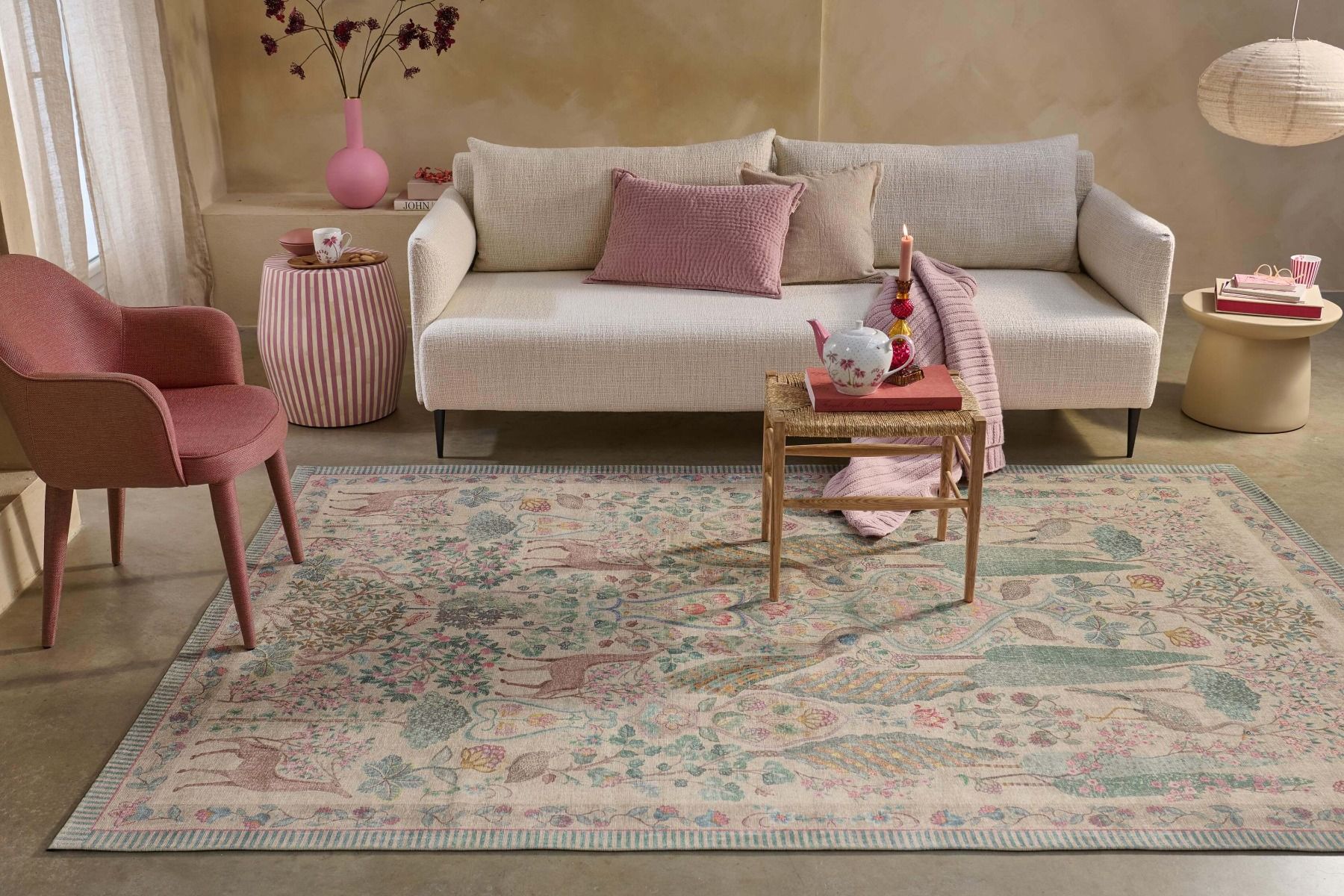 Vloerkleed Pavoni by Pip Khaki