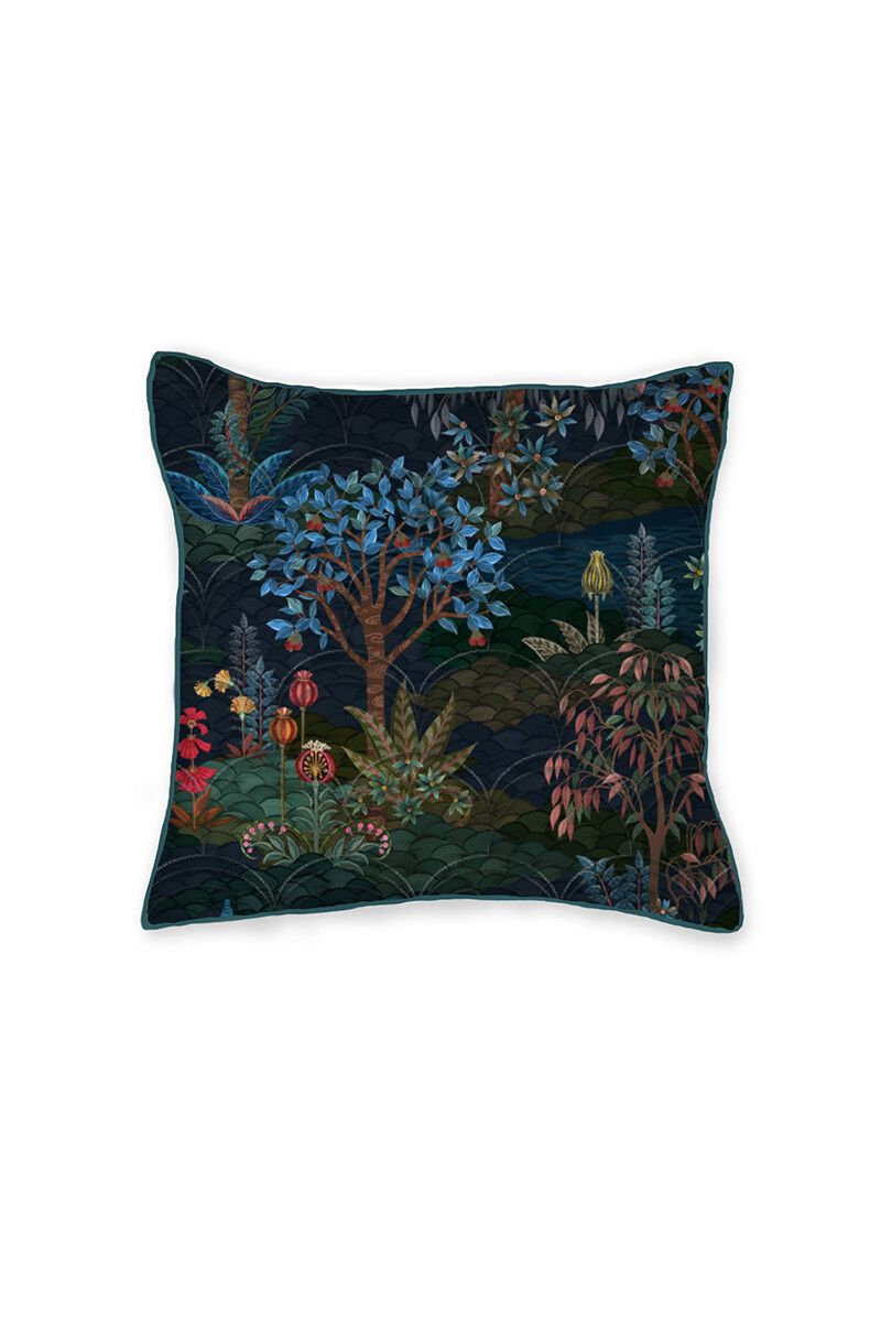 Cushion Square Pip Garden Dark Blue