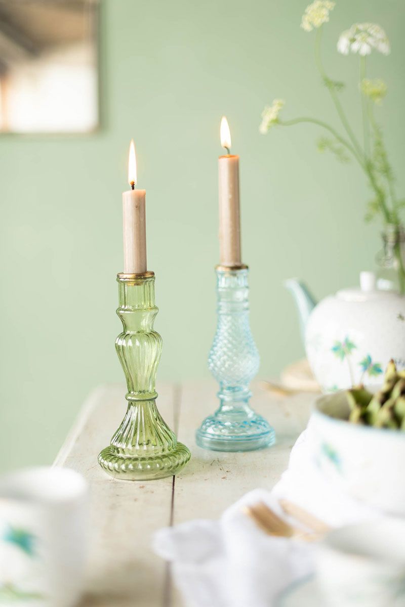 Set/2 Kerzenhalter Blau