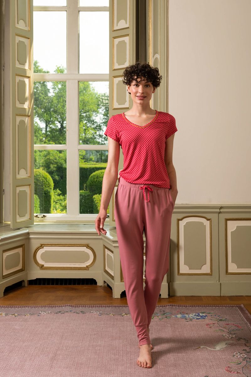 Lange Hose Uni Rosa