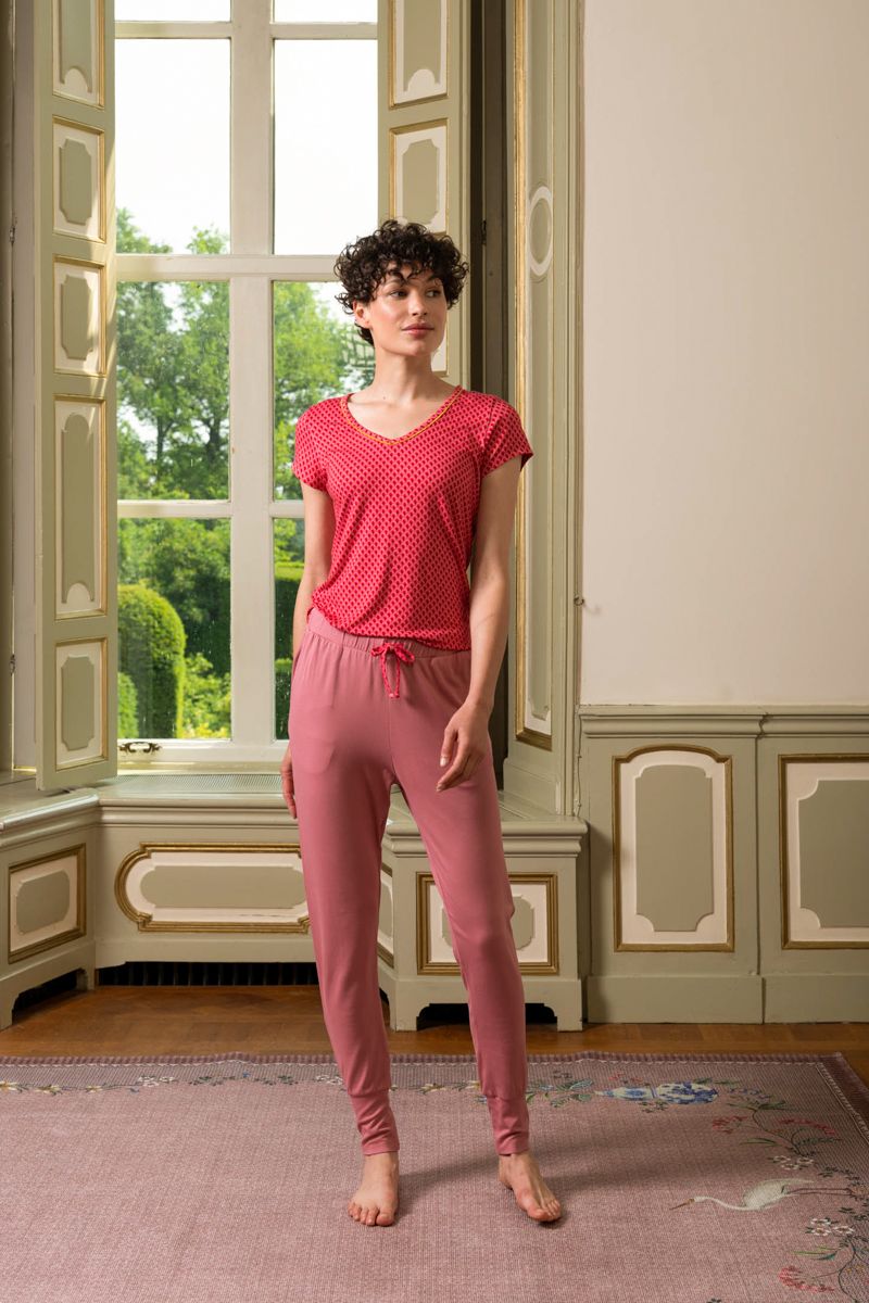 Lange Hose Uni Rosa