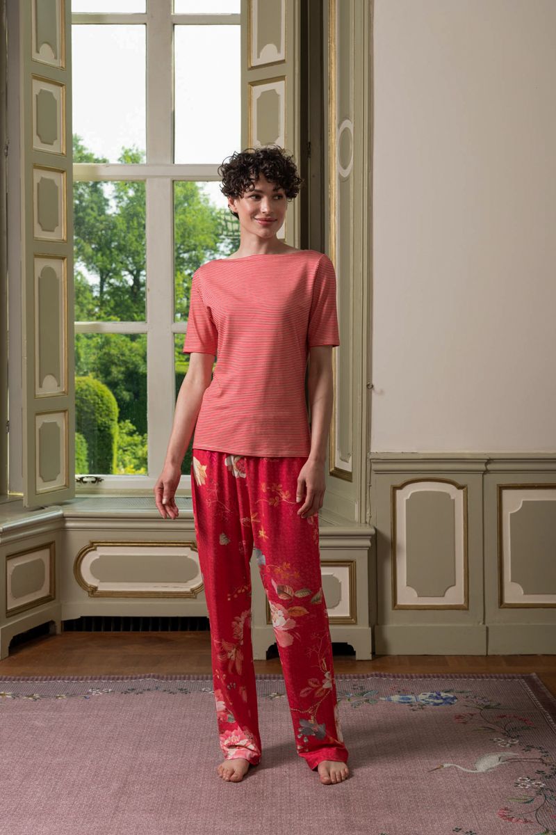Top mit Kurze Ärmeln Little Sumo Stripe Rot