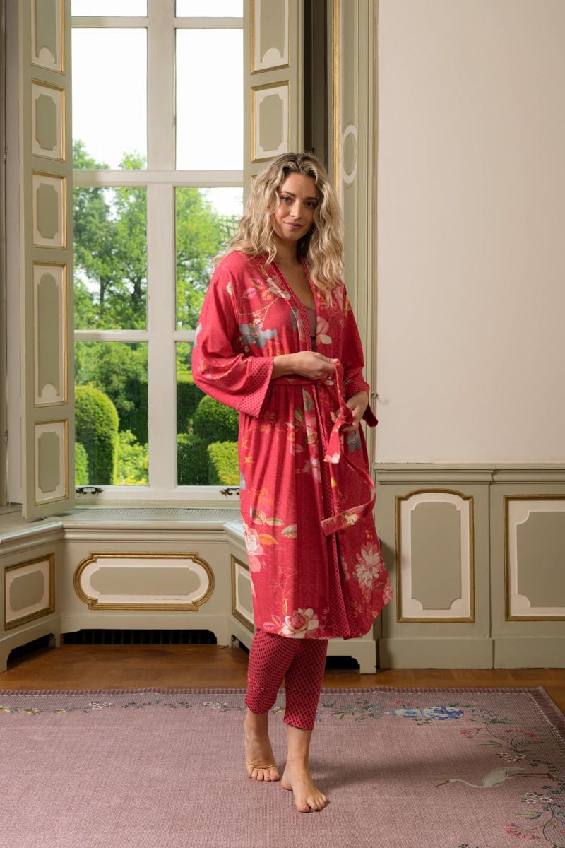 Kimono Tokyo Bouquet Rot