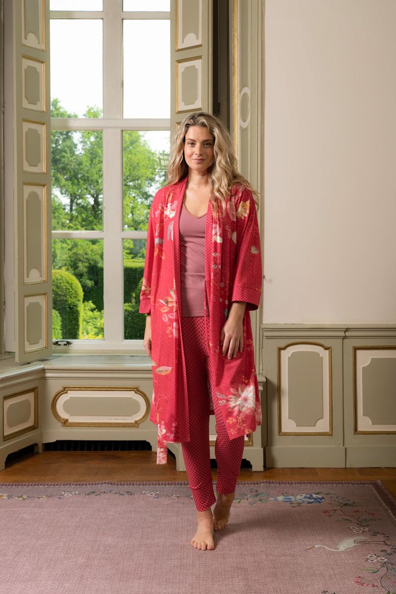 Kimono Tokyo Bouquet Rot