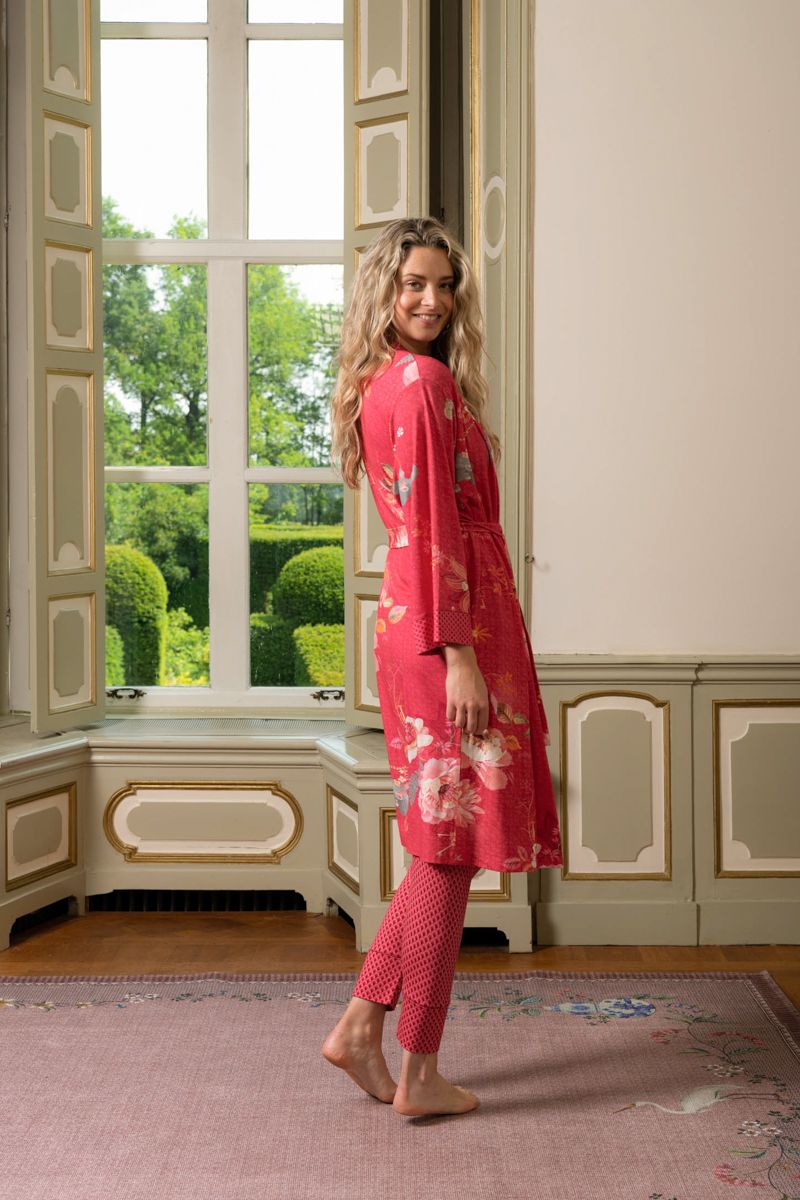 Kimono Tokyo Bouquet Rot