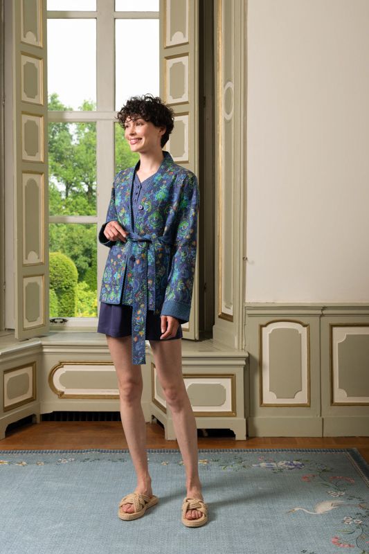 Cardigan Quilted Kyoto Festival Blue