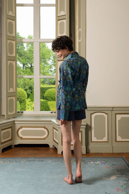 Cardigan Quilted Kyoto Festival Blue
