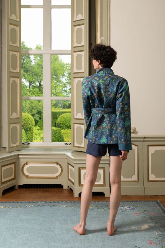 Cardigan Quilted Kyoto Festival Blue