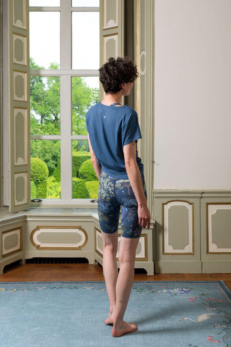 Sport Trousers Short Japanese Garden Blue