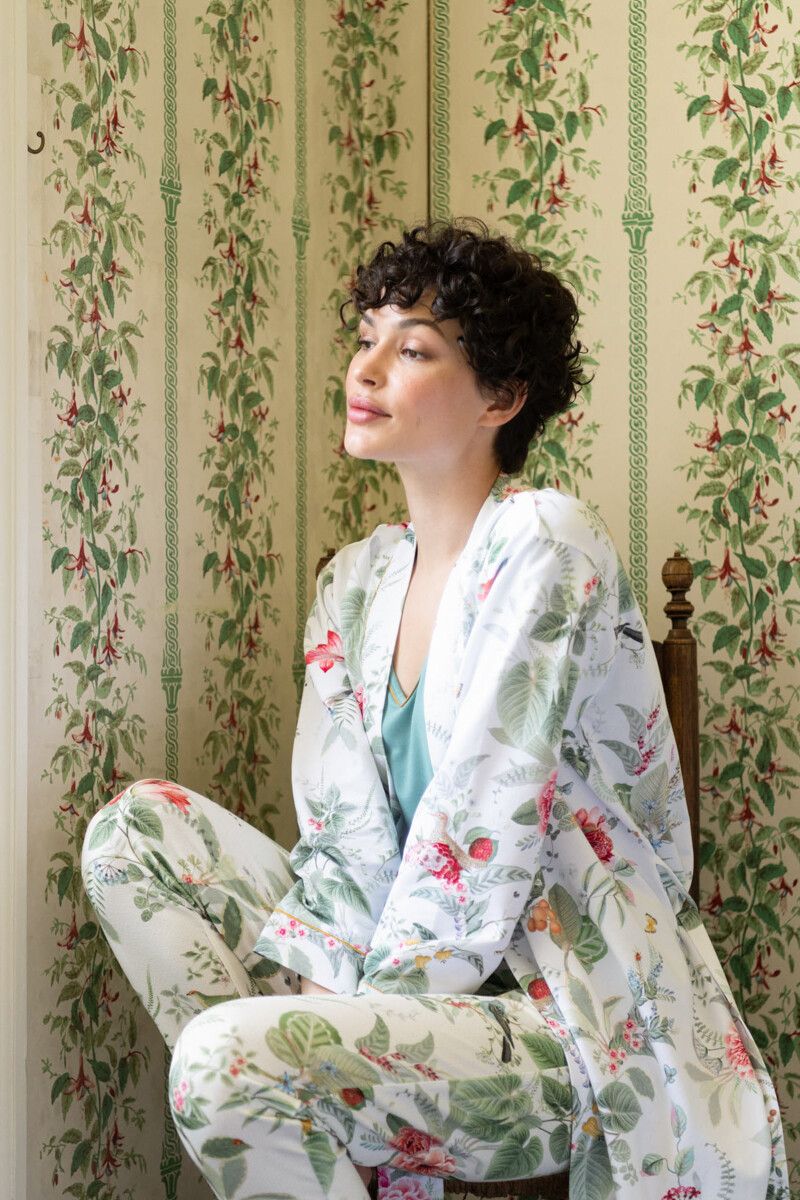 Trousers Long Oriental Dreams White