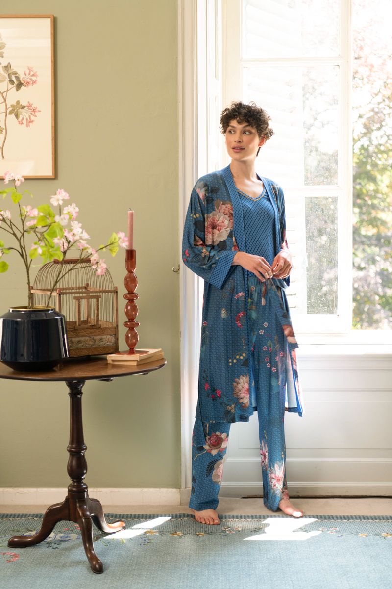 Kimono Tokyo Bouquet Dark Blue