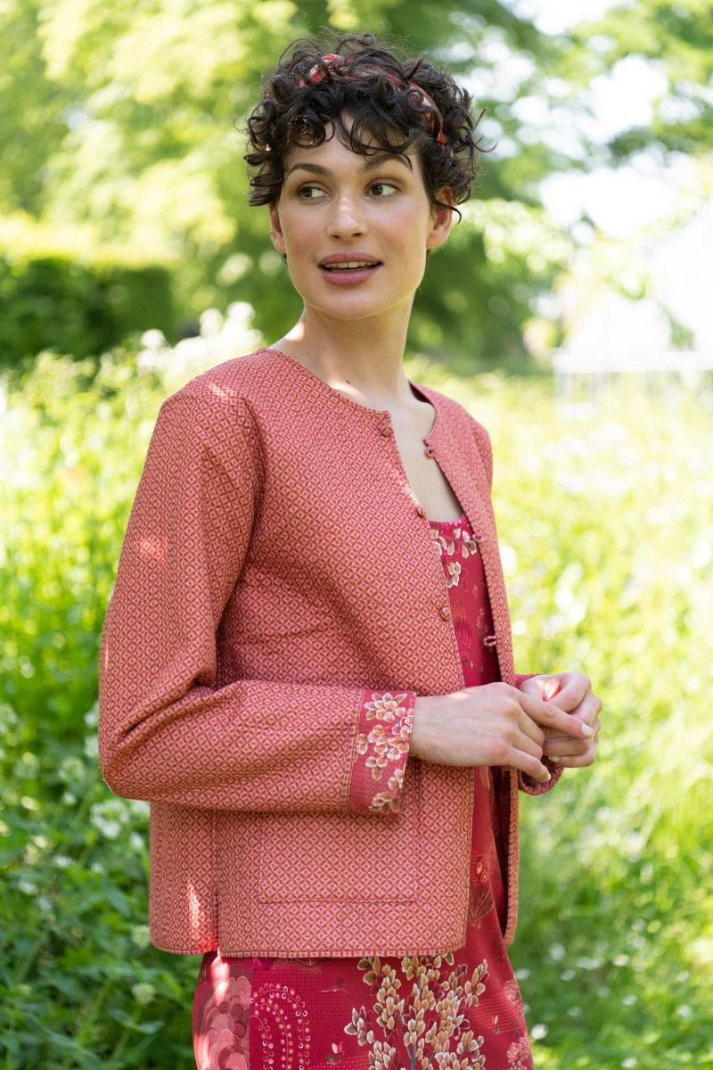 Vest Quilted Japanese Garden Rood