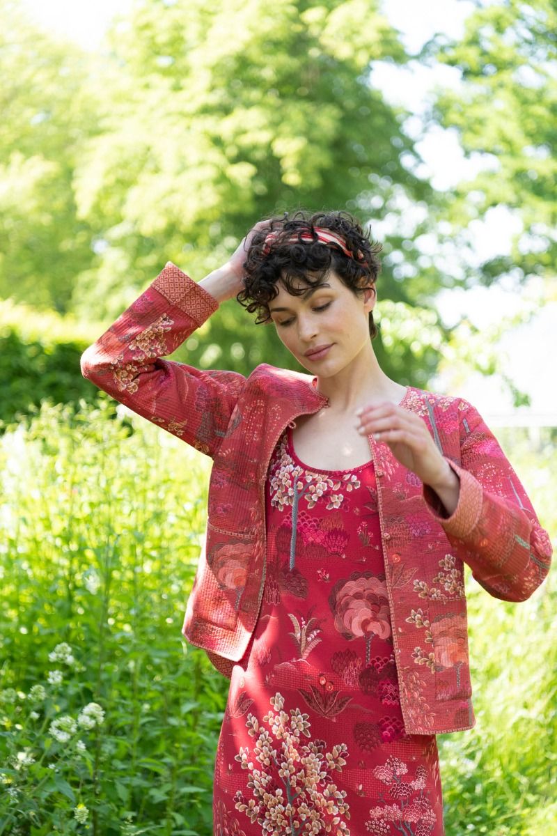 Vest Quilted Japanese Garden Rood