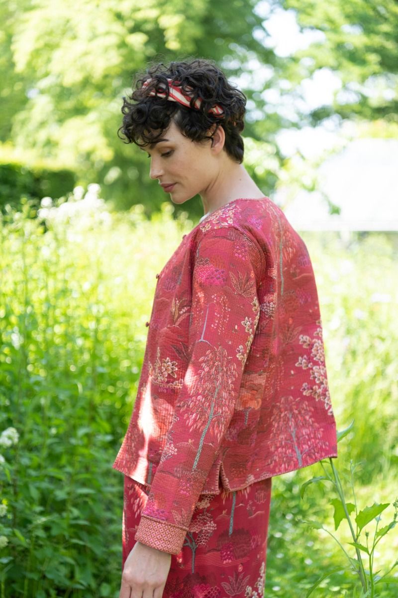 Vest Quilted Japanese Garden Rood