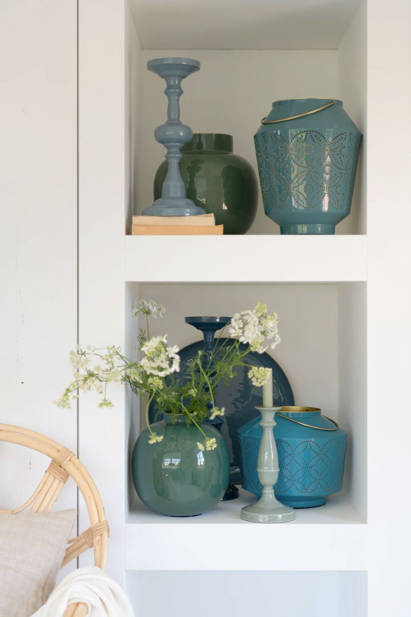 Lantaarn Geëmailleerd Groen 22 Cm