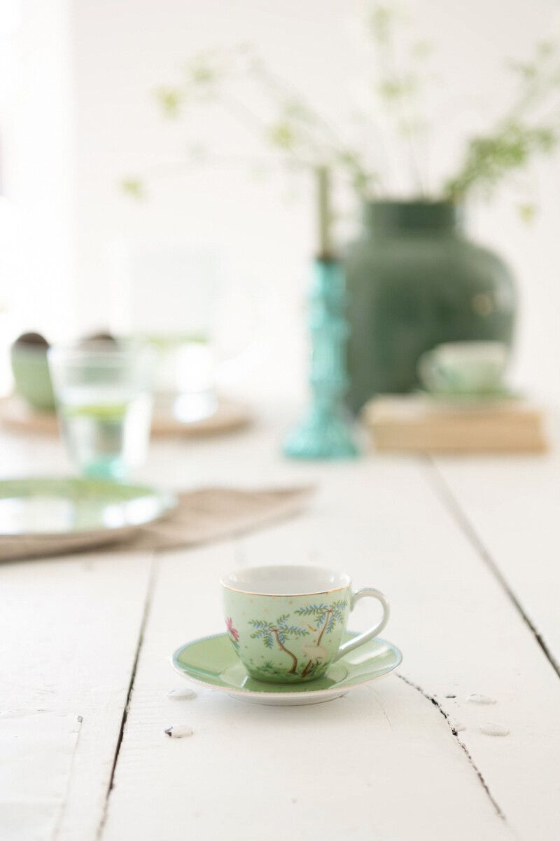 Jolie Espresso Tasse & Undertasse Grün