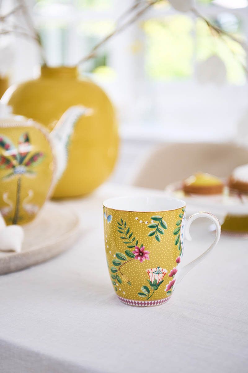 La Majorelle Lot de 2 Tasses à Café Grand Format Jaune