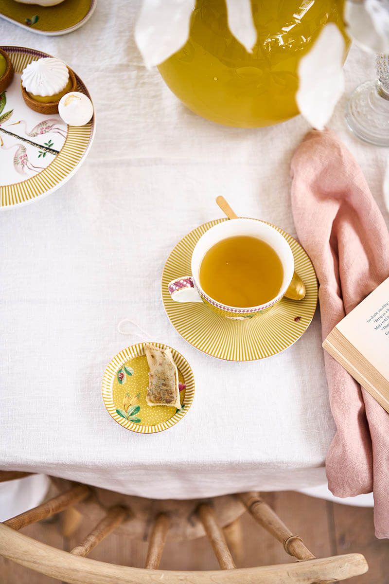 La Majorelle Set/2 Cappuccino Tasse & Undertasse Gelb