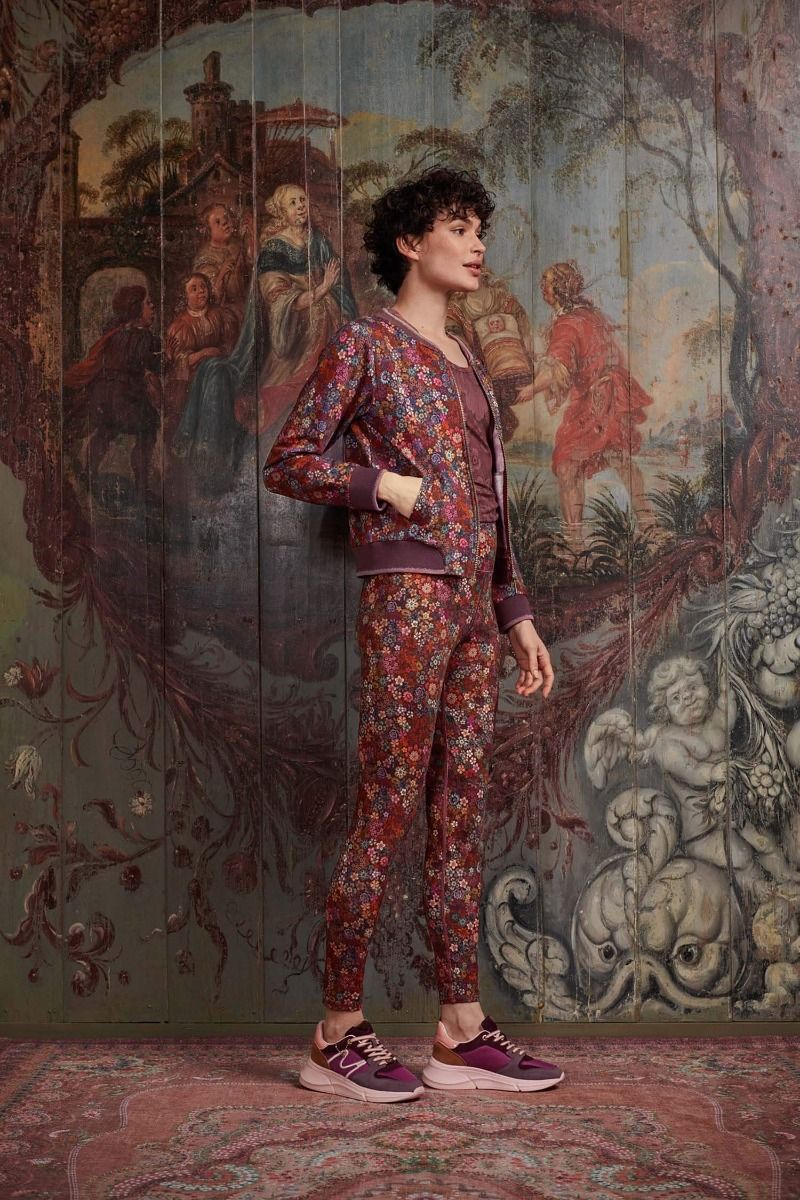 Lange Sportleggings Tutti i Fiori Rot