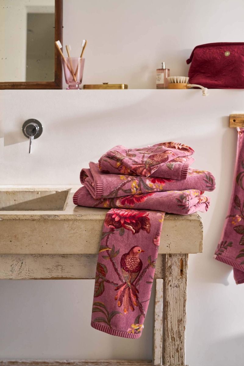 Bath Towel Secret Garden Mauve 55x100cm