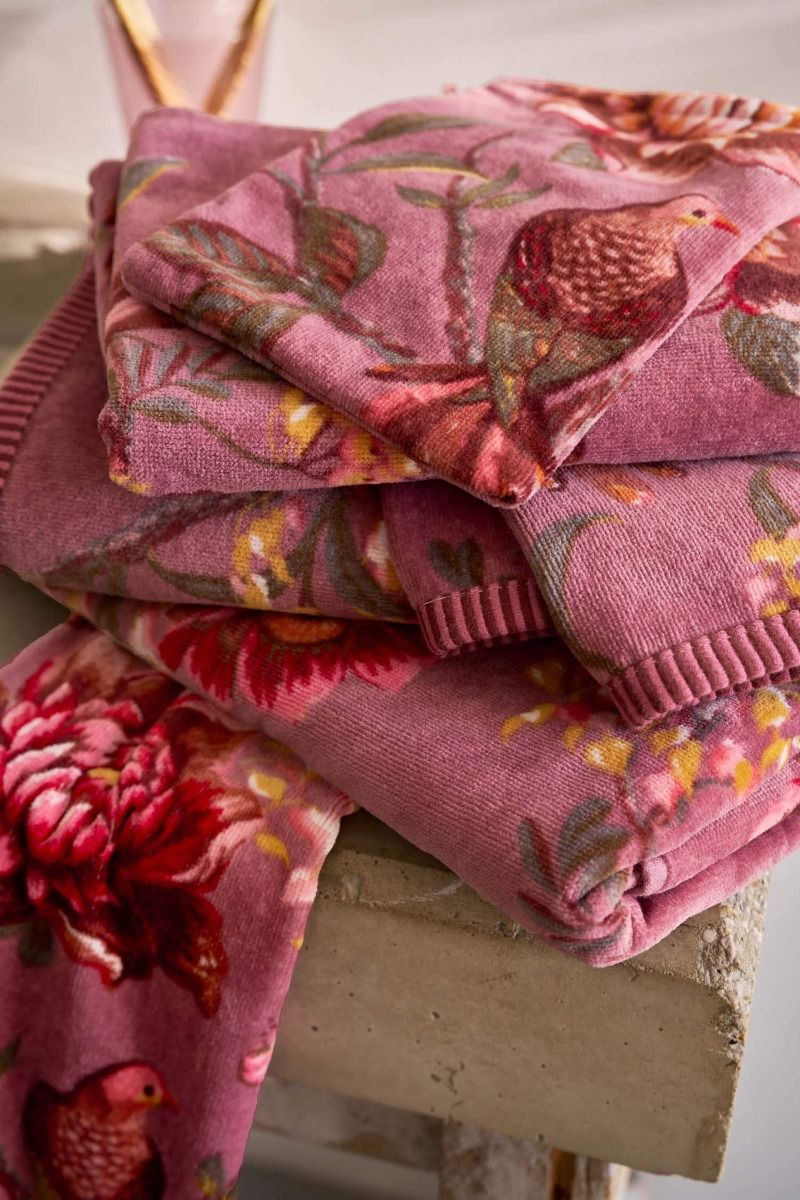 Bath Towel Secret Garden Mauve 55x100cm