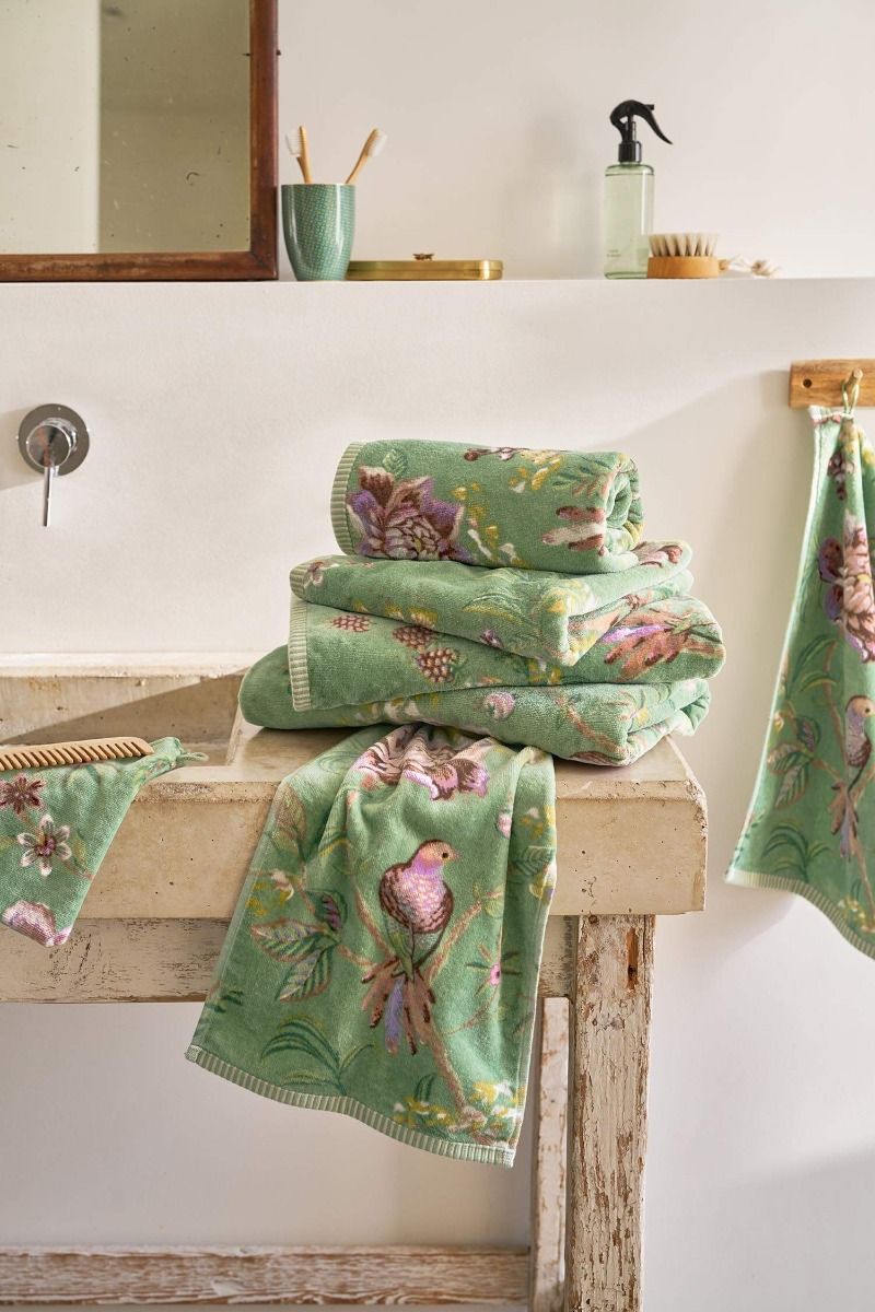 Bath Towel Secret Garden Green 55x100cm