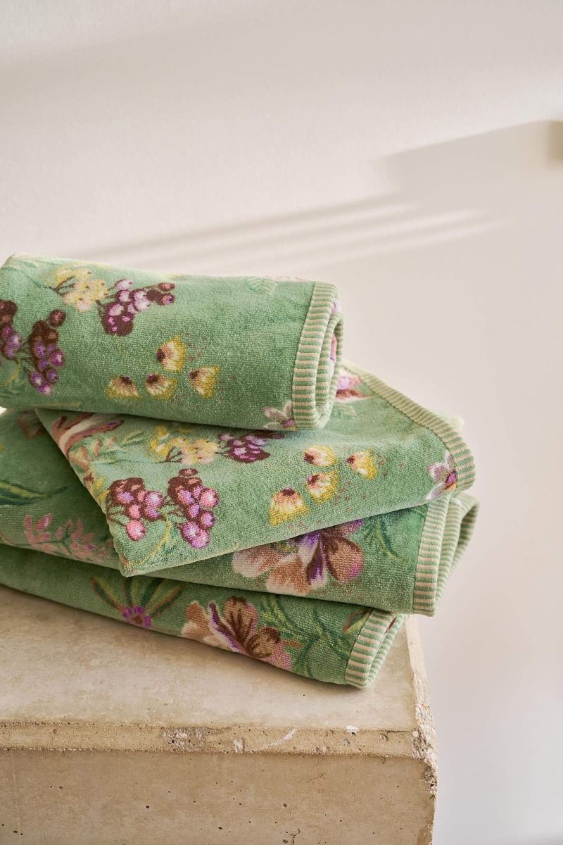 Bath Towel Secret Garden Green 55x100cm