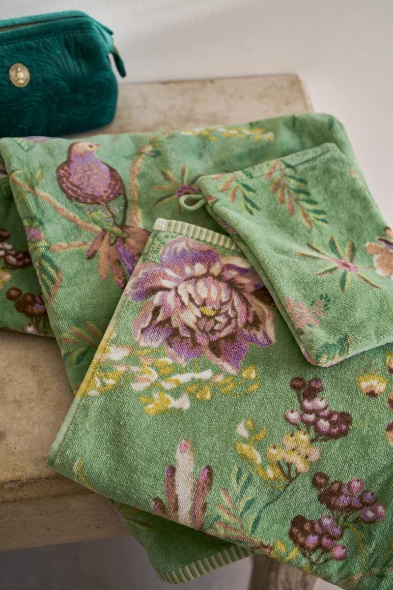 Washcloth Set/3 Secret Garden Green 16X22cm