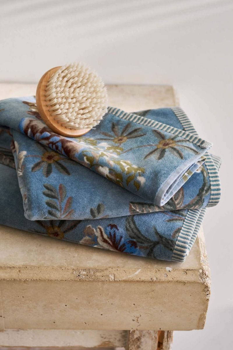 Bath Towel Secret Garden Blue 55x100cm