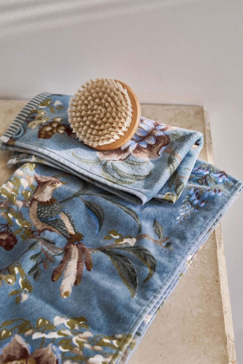 Bath Towel Secret Garden Blue 55x100cm