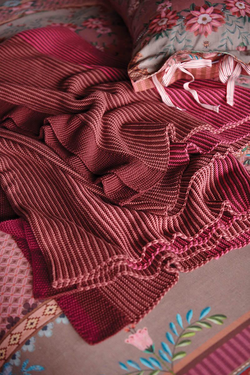 Throw Blockstripe Pink