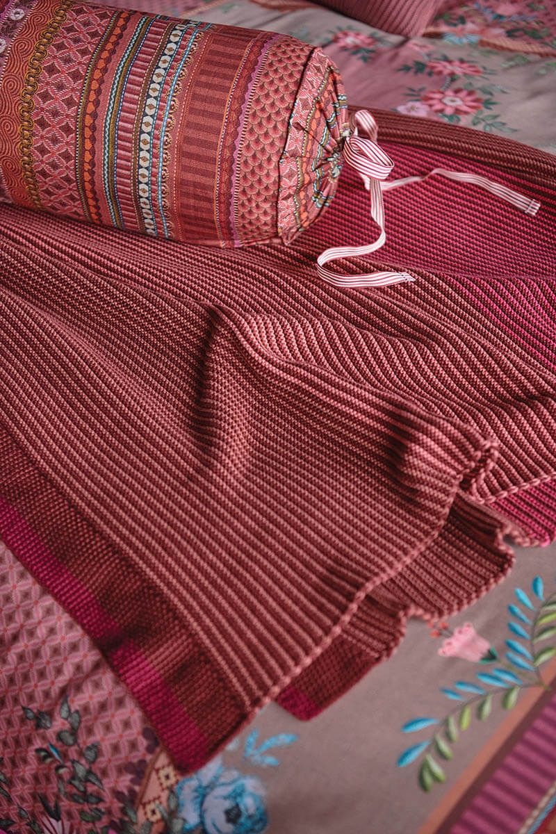 Throw Blockstripe Pink