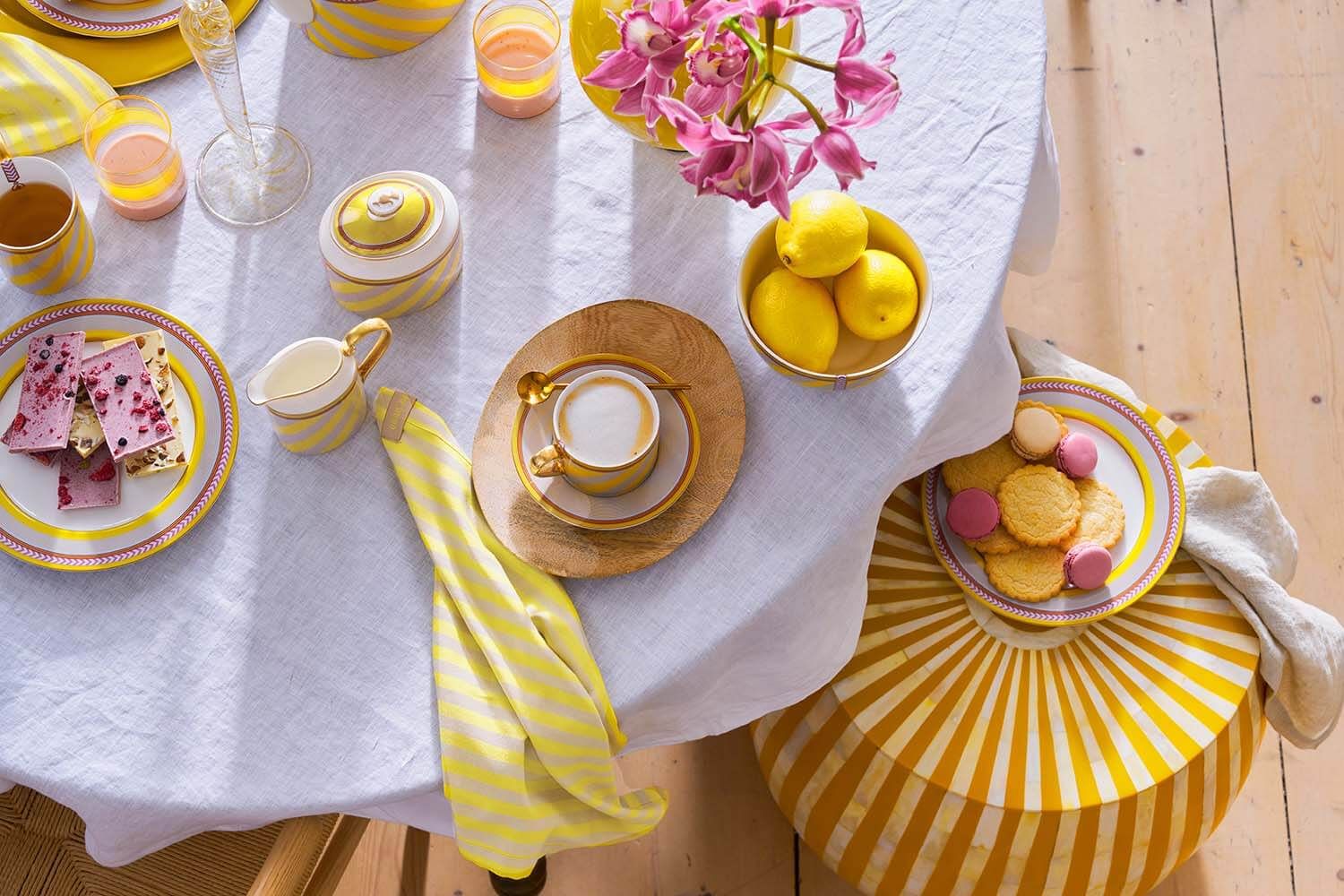 Pip Chique Stripes Sugar Bowl Yellow