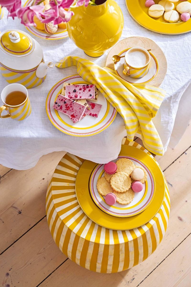 Pip Chique Stripes Breakfast Plate Yellow 23cm