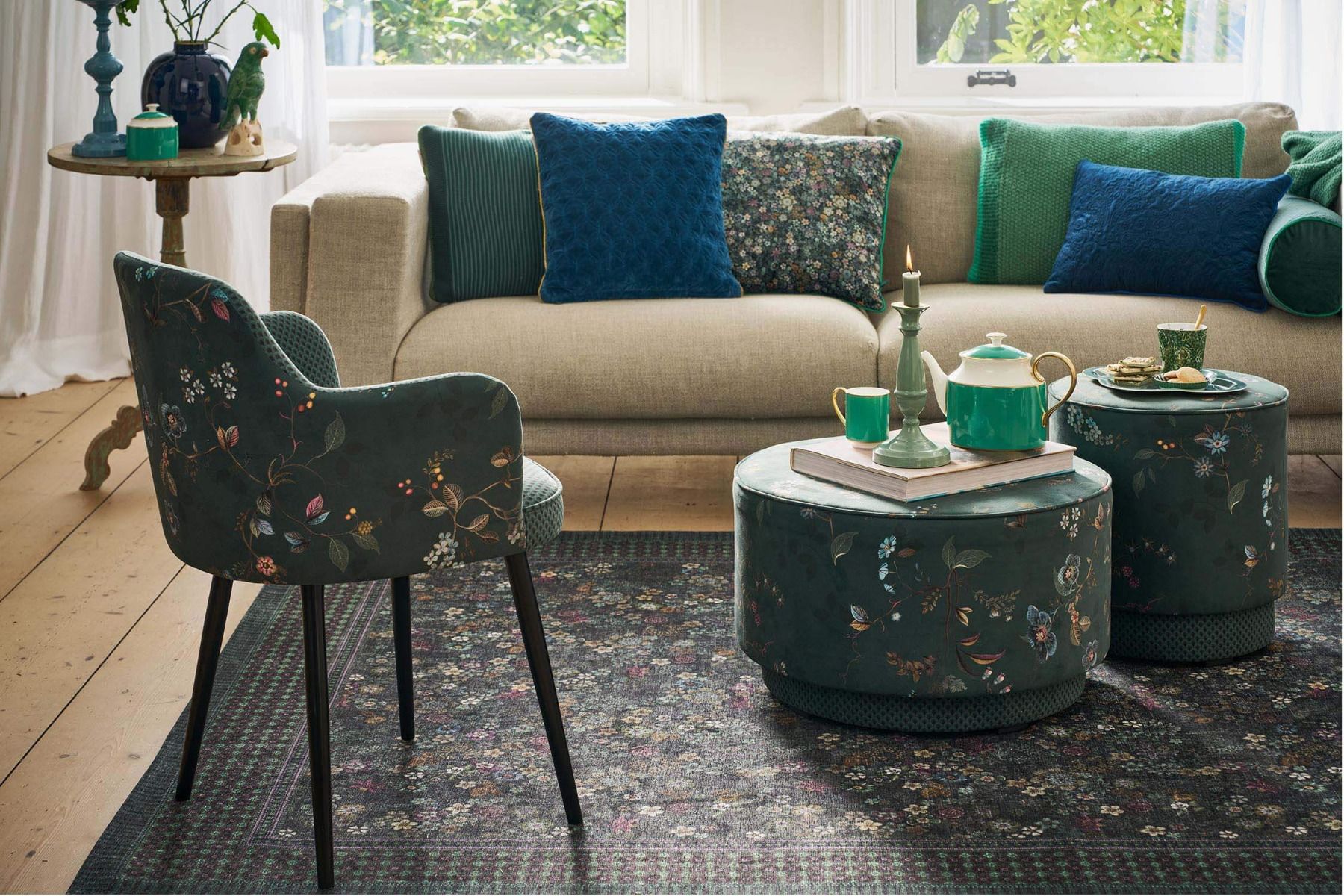 Cushion Velvet Quilty Dreams Blue