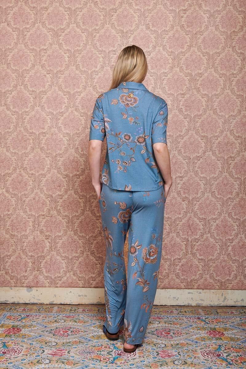 Lange Hose Cece Fiore Blau